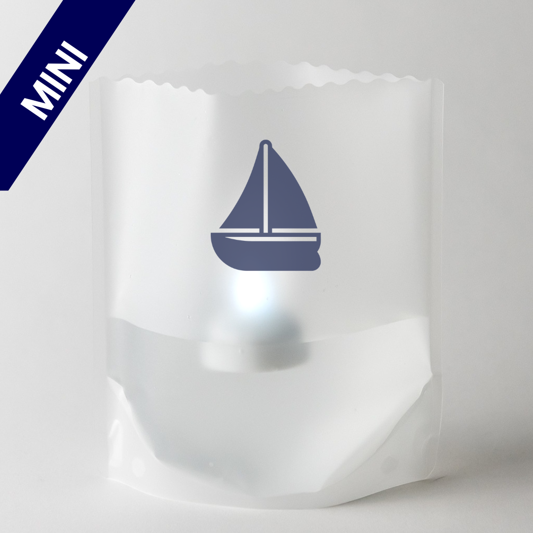 MINI Sailboat Luminaries| Sailboat Party Decor| Flameless Candles