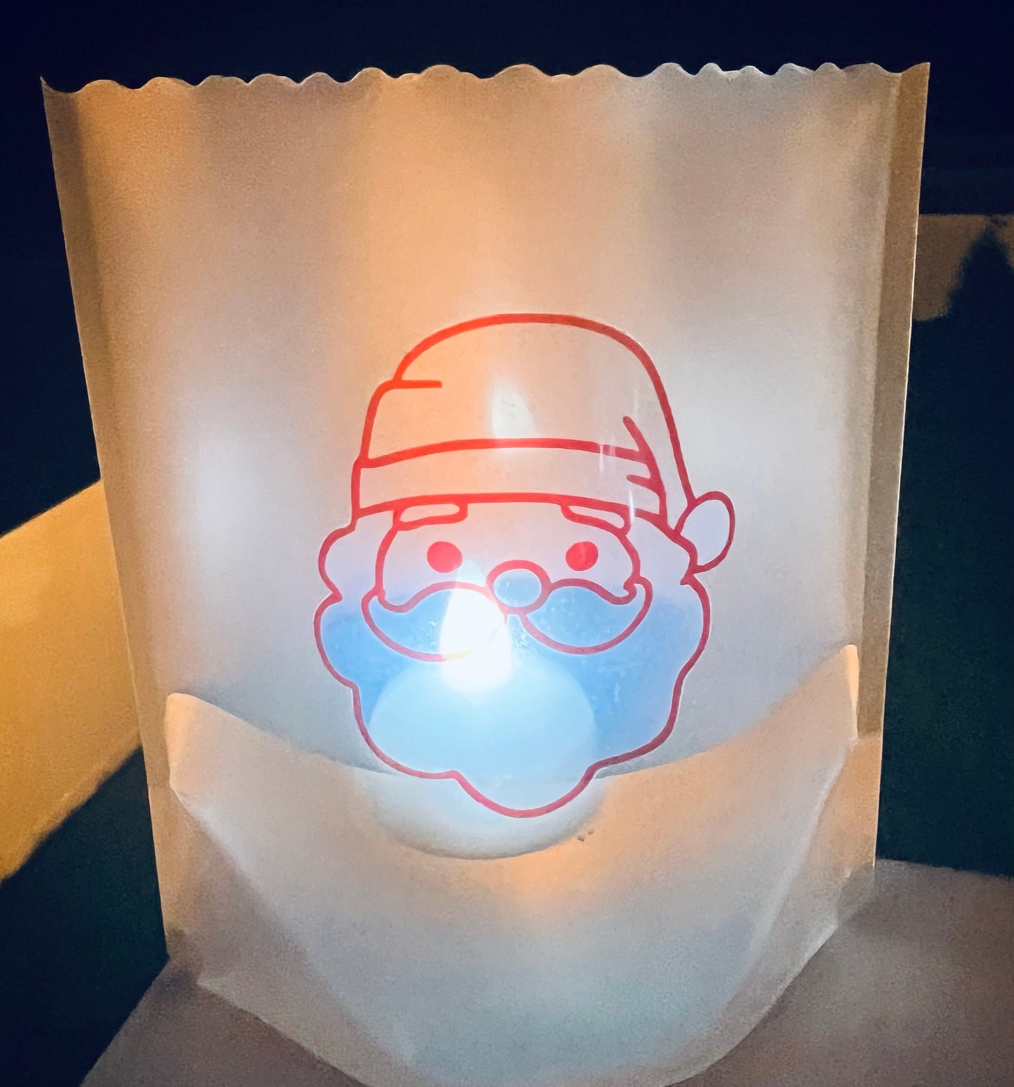 SANTA FACE Luminaries, Set of 4
