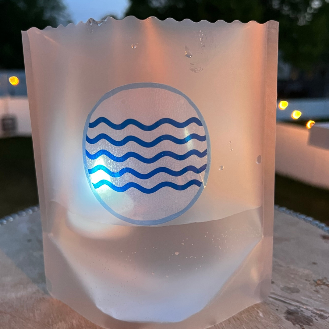 WAVE Luminaries | Coastal Decor | Nautical Party | Party Decorations| Wave Decorations| Ocean Party Decorations | Summer Party Decorations |