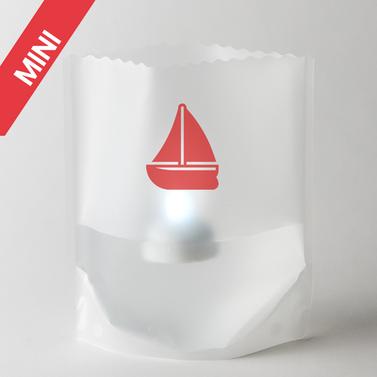 MINI Sailboat Luminaries| Sailboat Party Decor| Flameless Candles