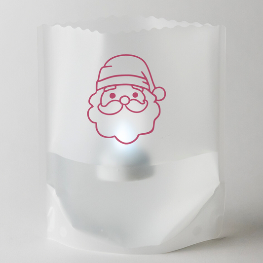 SANTA FACE Luminaries, Set of 4