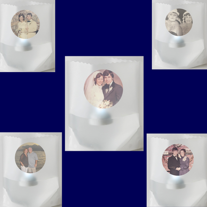 CUSTOMIZED PHOTO Luminaries, Set of 8