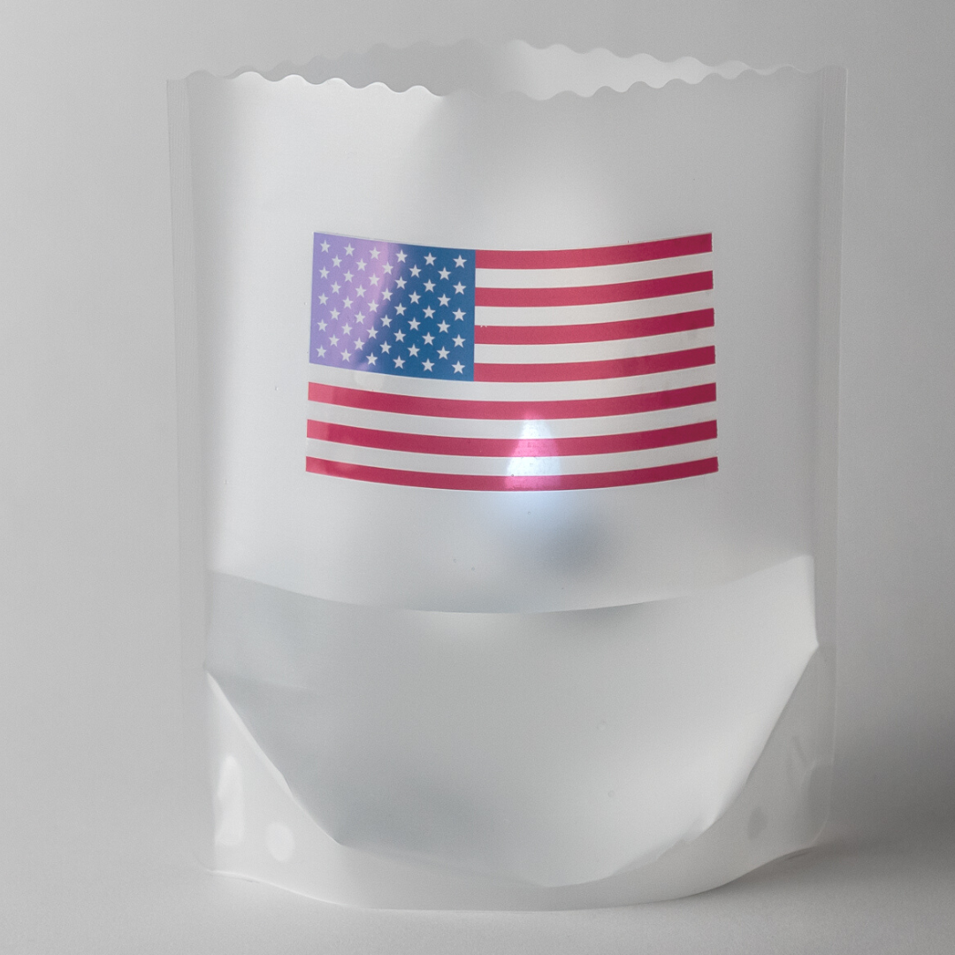 AMERICAN FLAG Luminaries, Set of 4