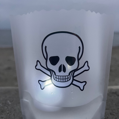 SKULL & BONES Luminaries for Halloween| Skeleton Decorations| Skull Party Decor| Skeleton Party