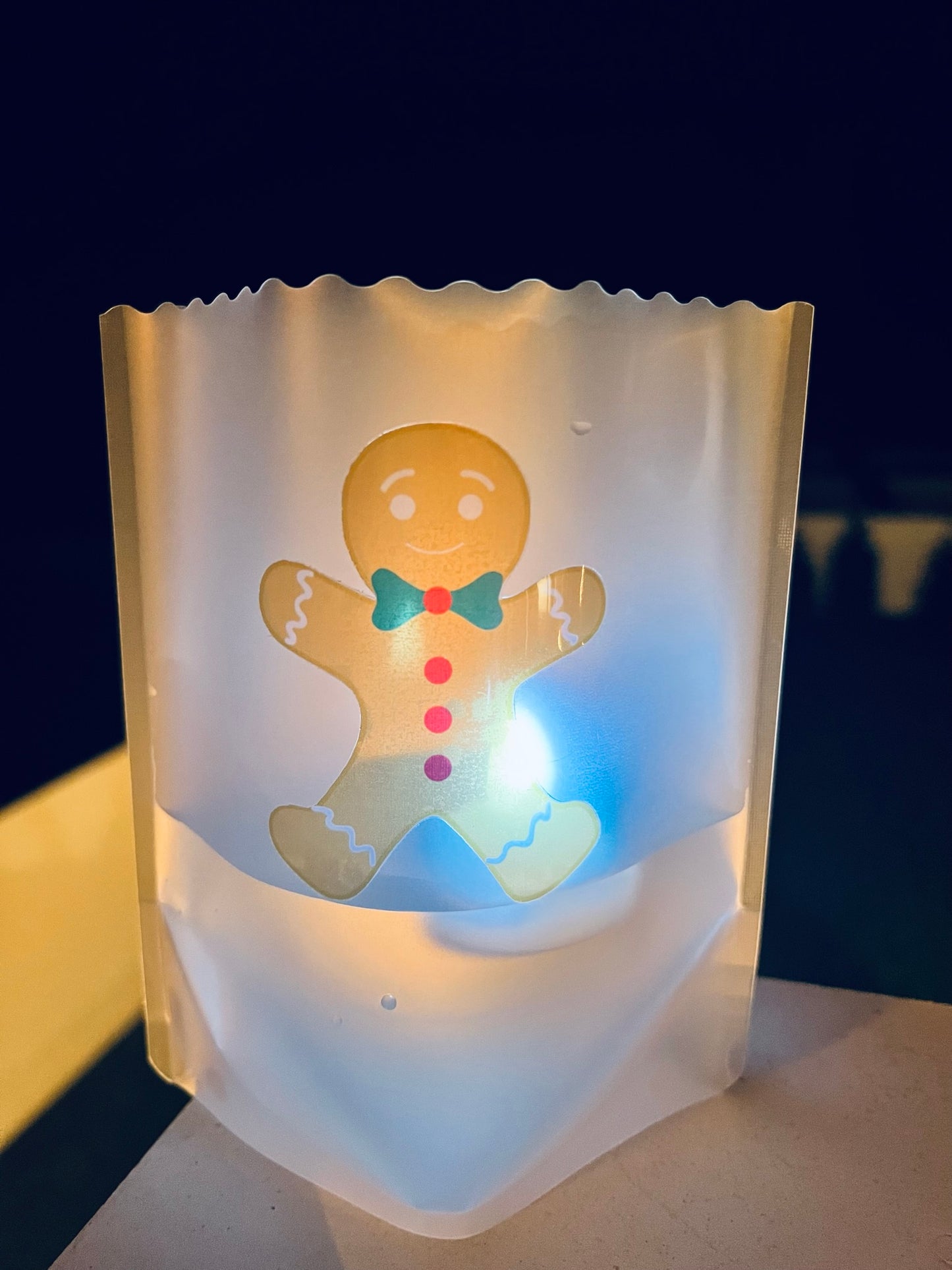 GINGERBREAD MAN Luminaries, Set of 4 for Christmas